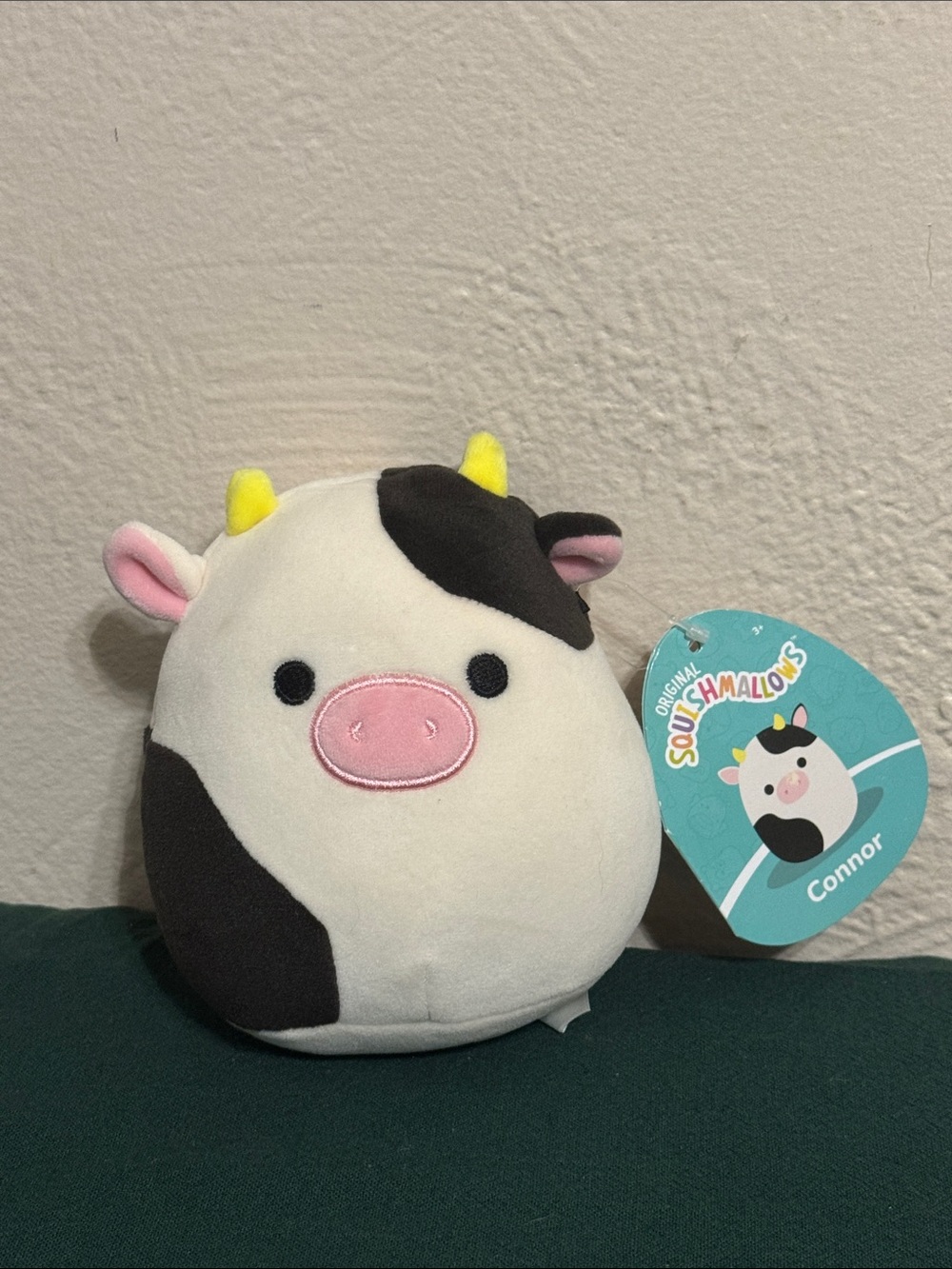Squishmallows Connor Cow Plush - White, Black, Pink, Yellow